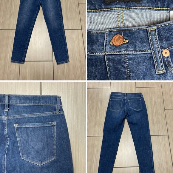 streetwear Banana Republic skinny jeans sz 28R rise medium wash stretch denim - Picture 2 of 12